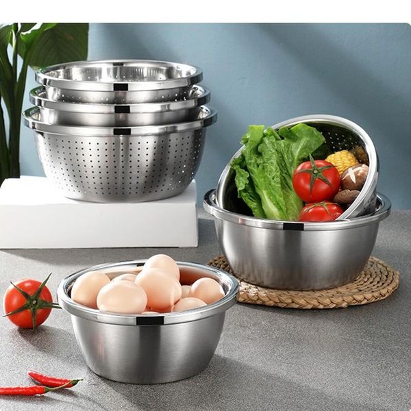 bowls 304 stainless steel mixing bowl (5 sets) non-slip nesting set salad for cooking
bowls 304 stainless steel mixing bowl (5 sets) non-slip nesting set salad for cooking