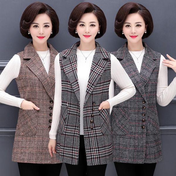 women's vests plus size 5xl elegant fashion mom's vest long plaid middle aged sleeveless jacket cotton feminine coat sherpa, Black;white
women's vests plus size 5xl elegant fashion mom's vest long plaid middle aged sleeveless jacket cotton feminine coat sherpa, Black;white