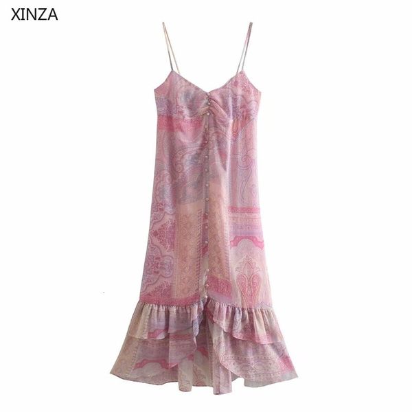 casual dresses retro paisley print summer women backless party spaghetti straps ruffle asymmetrical midi pleat mw67, Black;gray
casual dresses retro paisley print summer women backless party spaghetti straps ruffle asymmetrical midi pleat mw67, Black;gray