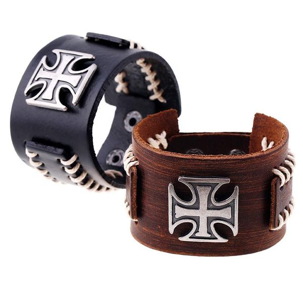tennis arrival valentine jewelry metal silver cross accessory braided genuine leather punk charm wrap bracelets for men women, Golden;silver
tennis arrival valentine jewelry metal silver cross accessory braided genuine leather punk charm wrap bracelets for men women, Golden;silver
