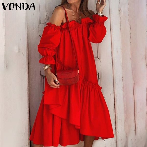 off shoulder lace pleated summer dress women long sleeve irregular hem dress vonda 2021 bohemian robe midi length vestidos, Black;gray
off shoulder lace pleated summer dress women long sleeve irregular hem dress vonda 2021 bohemian robe midi length vestidos, Black;gray