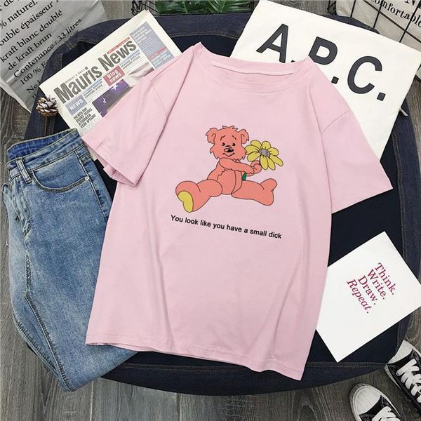 kawaii japan harajuku bear and mens t shirt women print you look like have a dick casual loose retro sweet, White;black
kawaii japan harajuku bear and mens t shirt women print you look like have a dick casual loose retro sweet, White;black