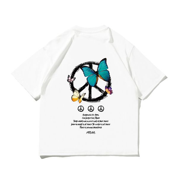 zues fashion @ short sleeve men's and women's 2021 summer butterfly anti war print guo chao gao street bf lovers' t-shirt, White;black
zues fashion @ short sleeve men's and women's 2021 summer butterfly anti war print guo chao gao street bf lovers' t-shirt, White;black