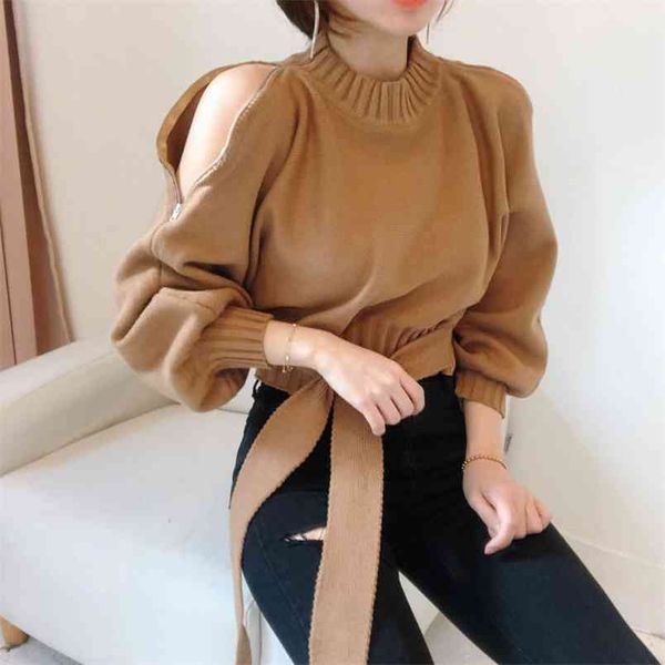 women chic zipper strapless turtleneck drawstring sweaters lantern sleeve knitted pullovers solid slim waist pl368 210506, White
women chic zipper strapless turtleneck drawstring sweaters lantern sleeve knitted pullovers solid slim waist pl368 210506, White