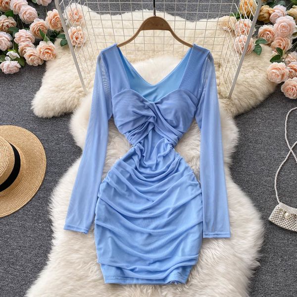 casual dresses singiny 2021 new mesh dress autumn long ruched ruched thin party dress korean girl streetwear dress cpjy, Black;gray
casual dresses singiny 2021 new mesh dress autumn long ruched ruched thin party dress korean girl streetwear dress cpjy, Black;gray