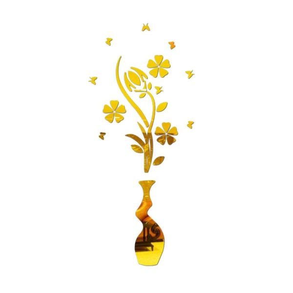 wall stickers 3d acrylic sticker flower and vase mirror eco-friendly decals for bedroom living room bathroom decoration(gold
wall stickers 3d acrylic sticker flower and vase mirror eco-friendly decals for bedroom living room bathroom decoration(gold