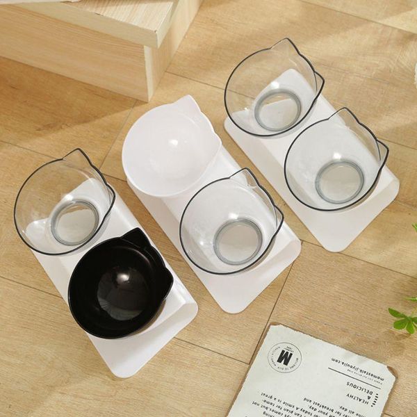 dog cat double bowls with raised stand pet water feeder 15° tilted non-slip drinking dispenser feeding container & feeders
dog cat double bowls with raised stand pet water feeder 15° tilted non-slip drinking dispenser feeding container & feeders