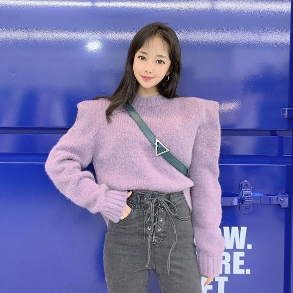 fashion winter ladies puff sleeves knitting sweater solid o-neck pullover jumper female casual warm girls sweater 210514, White;black
fashion winter ladies puff sleeves knitting sweater solid o-neck pullover jumper female casual warm girls sweater 210514, White;black