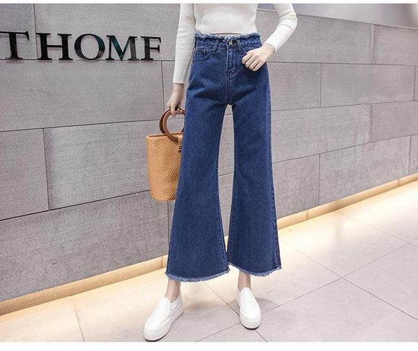 summer 2021 high-waisted nine-point micro-horn jeans for women stretch slim, hairy, wide-leg and 9-point pants slacks 8004 women's, Blue
summer 2021 high-waisted nine-point micro-horn jeans for women stretch slim, hairy, wide-leg and 9-point pants slacks 8004 women's, Blue