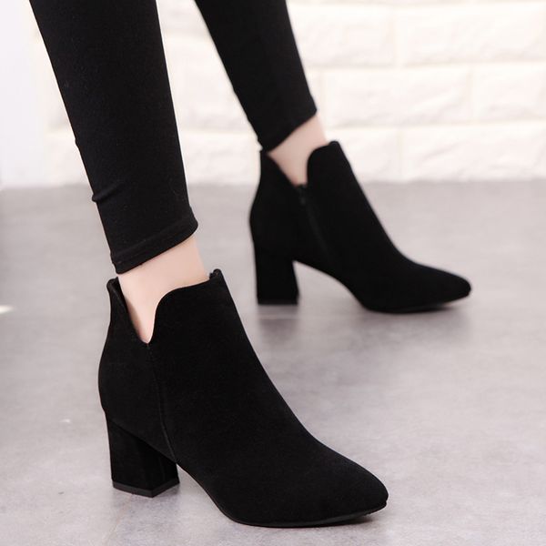 boots goxpacer spring fashion women's casual shoes black ankle pointed toe flock suede leather all match acbu
boots goxpacer spring fashion women's casual shoes black ankle pointed toe flock suede leather all match acbu