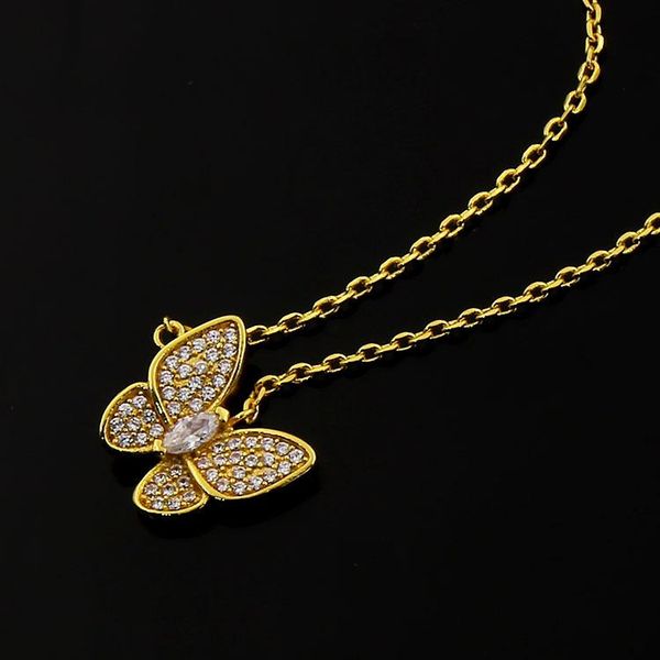 chains quality fashion micro pave premium zircon crystals butterfly necklace wedding luxury jewelry for women, Silver
chains quality fashion micro pave premium zircon crystals butterfly necklace wedding luxury jewelry for women, Silver
