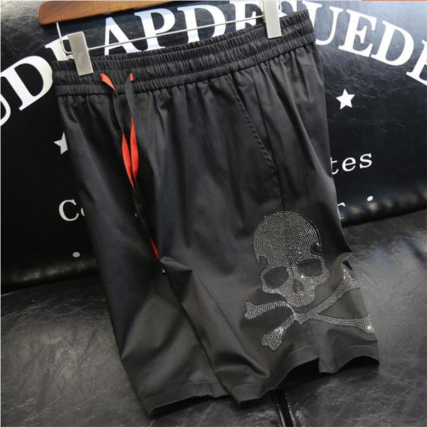 summer rhinestones skull fast dry and comfortable beach men's shorts, White;black
summer rhinestones skull fast dry and comfortable beach men's shorts, White;black