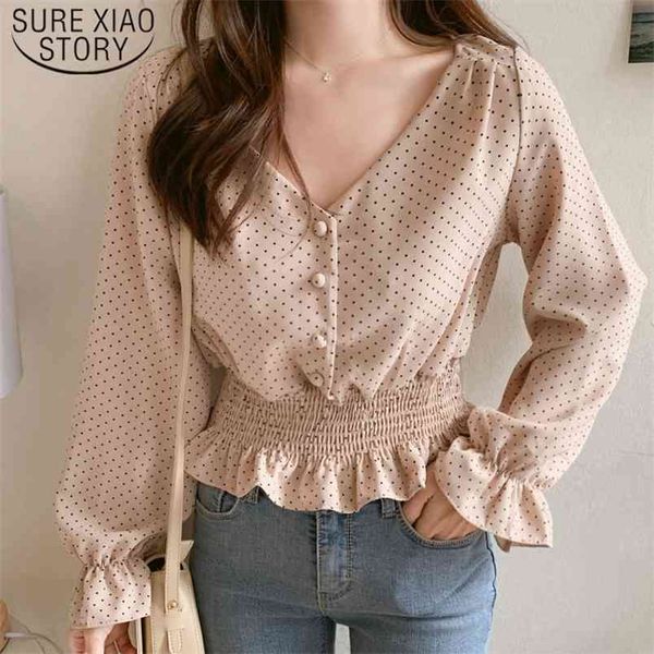 elegant vintage v-neck flare sleeve polka dot women blouse shirts streetwear slim waist ruffles female blusas 6602 50 210506, White
elegant vintage v-neck flare sleeve polka dot women blouse shirts streetwear slim waist ruffles female blusas 6602 50 210506, White