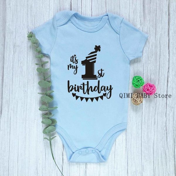 rompers it's my 1st birthday baby bodysuit first party clothes short-sleeved romper cotton boys girls outfits shower gift, Blue
rompers it's my 1st birthday baby bodysuit first party clothes short-sleeved romper cotton boys girls outfits shower gift, Blue