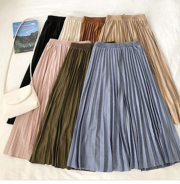 skirts velvet pleated midi skirt for women 2021 autumn winter korean ladies a line pink blue black female with high waist
skirts velvet pleated midi skirt for women 2021 autumn winter korean ladies a line pink blue black female with high waist