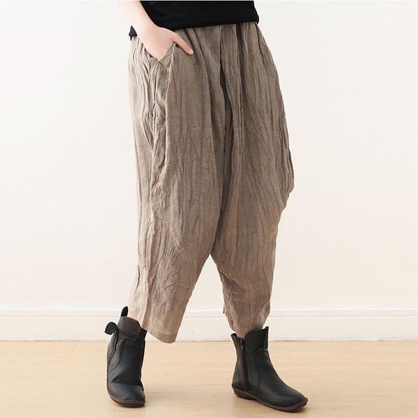 women's pants & capris spring summer vintage stitch cotton linen trousers baggy pantalon women solid high harem cross wide leg female, Black;white
women's pants & capris spring summer vintage stitch cotton linen trousers baggy pantalon women solid high harem cross wide leg female, Black;white