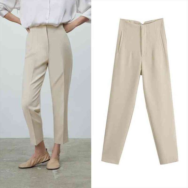 za spring trouser suits high waisted women fashion office beige pants chic button zip elegant pink casual woman pants, Black;white
za spring trouser suits high waisted women fashion office beige pants chic button zip elegant pink casual woman pants, Black;white