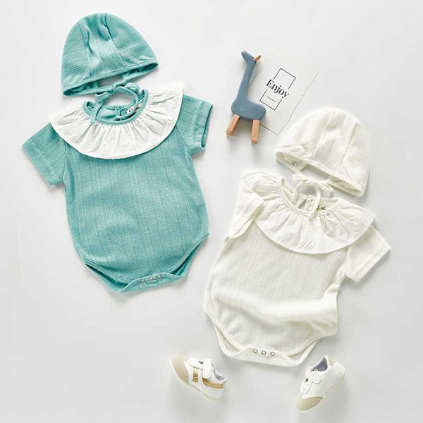 summer rompers sweet girl lotus leaf collar soft baby fart bodysuit creeper with hat, Blue
summer rompers sweet girl lotus leaf collar soft baby fart bodysuit creeper with hat, Blue