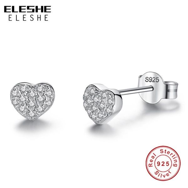 stud eleshe luxury 925 sterling silver earrings with tiny crystal small heart for women fashion jewelry valentines gift, Golden;silver
stud eleshe luxury 925 sterling silver earrings with tiny crystal small heart for women fashion jewelry valentines gift, Golden;silver
