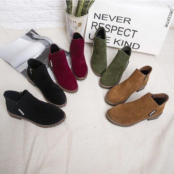 boots autumn winter ankle women's zipper flock elegant short-plush round toe low-heel casual keep warm, Black
boots autumn winter ankle women's zipper flock elegant short-plush round toe low-heel casual keep warm, Black