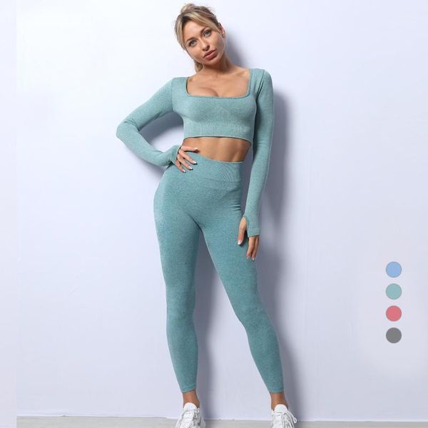 yoga outfit seamless women's sportswear set gym fitness clothing long sleeves low-cut crop leggings workout sports suits
yoga outfit seamless women's sportswear set gym fitness clothing long sleeves low-cut crop leggings workout sports suits