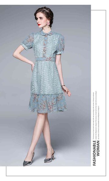 casual dresses fashion runway summer midi dress women puff short sleeve gorgeous mesh flower embroidery a line elegant party jbb7, Black;gray 
casual dresses fashion runway summer midi dress women puff short sleeve gorgeous mesh flower embroidery a line elegant party jbb7, Black;gray