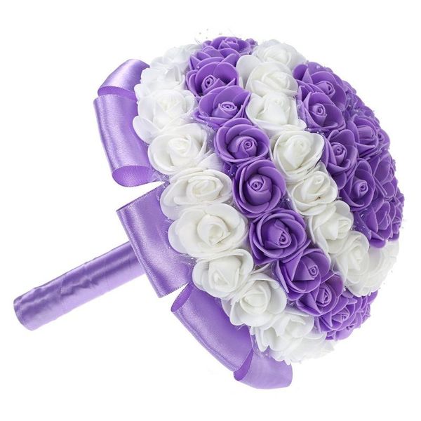 decorative flowers & wreaths 21cm wedding bridal hand holding bouquet pe foam artificial rose flower for bride supplies--purple + white
decorative flowers & wreaths 21cm wedding bridal hand holding bouquet pe foam artificial rose flower for bride supplies--purple + white