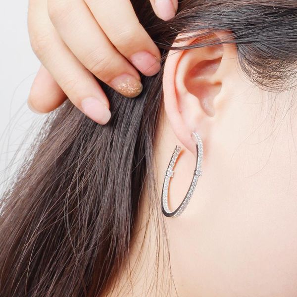 hoop & huggie fashion ladies loop earring round circle micro pave cubic zirconia crystal big earrings jewelry gift, Golden;silver
hoop & huggie fashion ladies loop earring round circle micro pave cubic zirconia crystal big earrings jewelry gift, Golden;silver