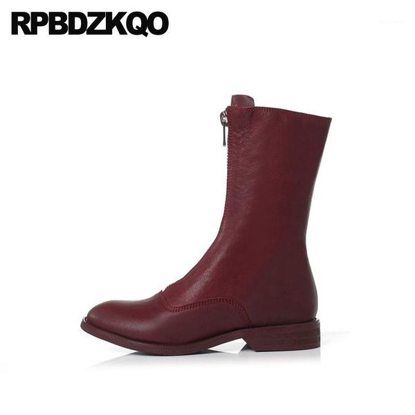 boots round toe mid calf ladies sheepskin big size shoes chunky 10 brand women winter genuine leather front zipper plus wine red1, Black
boots round toe mid calf ladies sheepskin big size shoes chunky 10 brand women winter genuine leather front zipper plus wine red1, Black