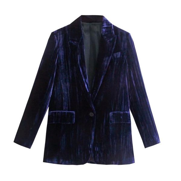 women's suits & blazers slmd vintage elegant purple velvet women fashion single button pockets coat ladies chic, White;black
women's suits & blazers slmd vintage elegant purple velvet women fashion single button pockets coat ladies chic, White;black