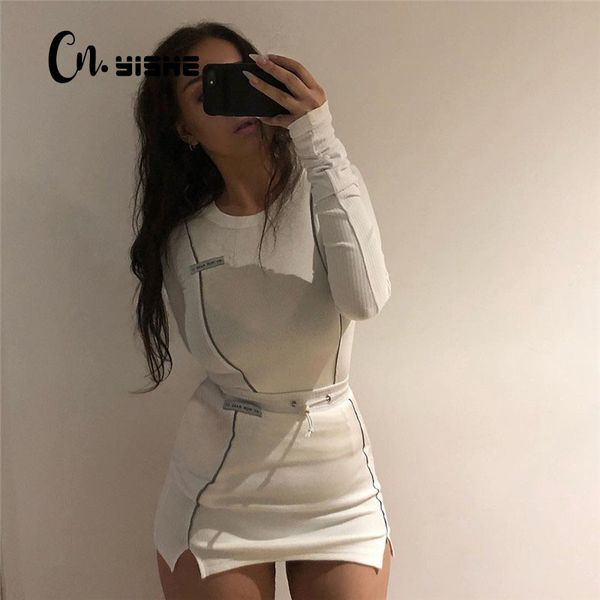 cnyishe reflective neon workout matching sets fashion sporty casual women two piece outfit long sleeve zipper and skirts set 210419, White
cnyishe reflective neon workout matching sets fashion sporty casual women two piece outfit long sleeve zipper and skirts set 210419, White