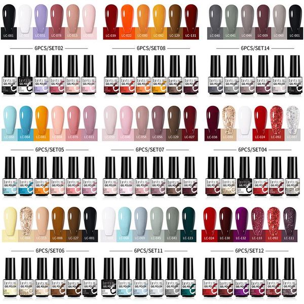 nail art kits lilycute 4/6pcs gel polish set mixed color for diy vernis semi permanent uv lamp gellak varnish
nail art kits lilycute 4/6pcs gel polish set mixed color for diy vernis semi permanent uv lamp gellak varnish