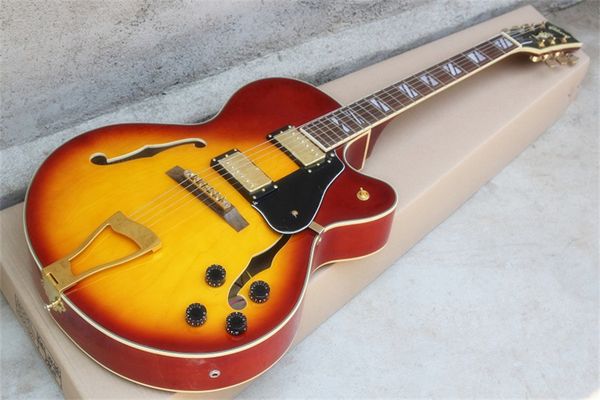flyoung custom lp semi hollow thick body electric guitar sunset color can be customized according to requirements
flyoung custom lp semi hollow thick body electric guitar sunset color can be customized according to requirements