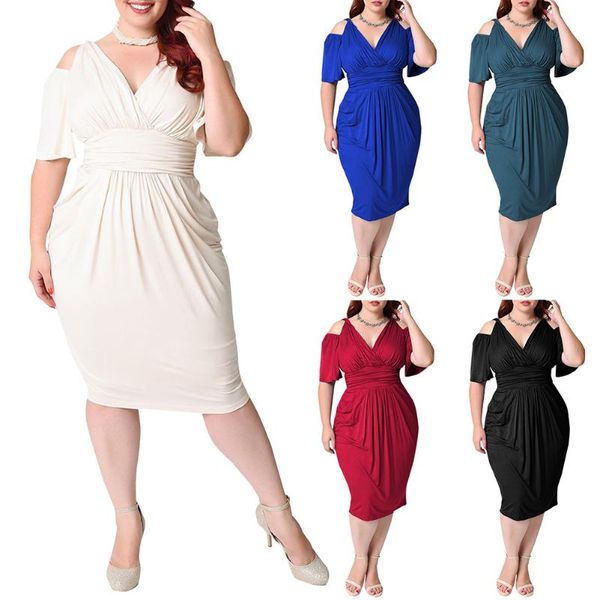 casual dresses women fashion plus size cold shoulder v neck cocktail party midi dress slim bodycon elegant, Black;gray
casual dresses women fashion plus size cold shoulder v neck cocktail party midi dress slim bodycon elegant, Black;gray