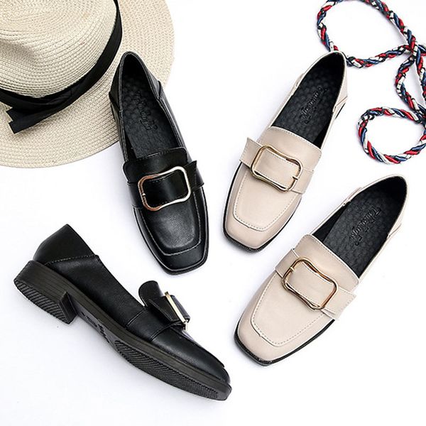 dress shoes ladies fall low square heels flats metal buckle leather loafers preppy students creppers 2.5cm oxfords women q9ps, Black
dress shoes ladies fall low square heels flats metal buckle leather loafers preppy students creppers 2.5cm oxfords women q9ps, Black
