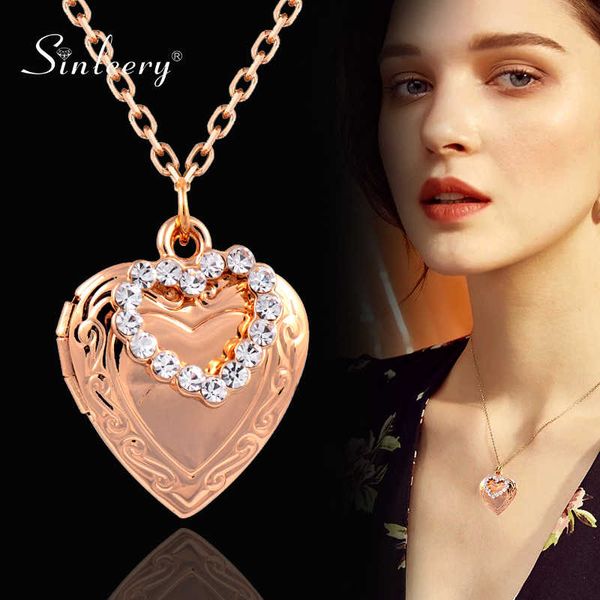 sinleery gold color po frame open heart locket pendant necklace for women anniversary jewelry gifts xl212 ssp, Silver
sinleery gold color po frame open heart locket pendant necklace for women anniversary jewelry gifts xl212 ssp, Silver