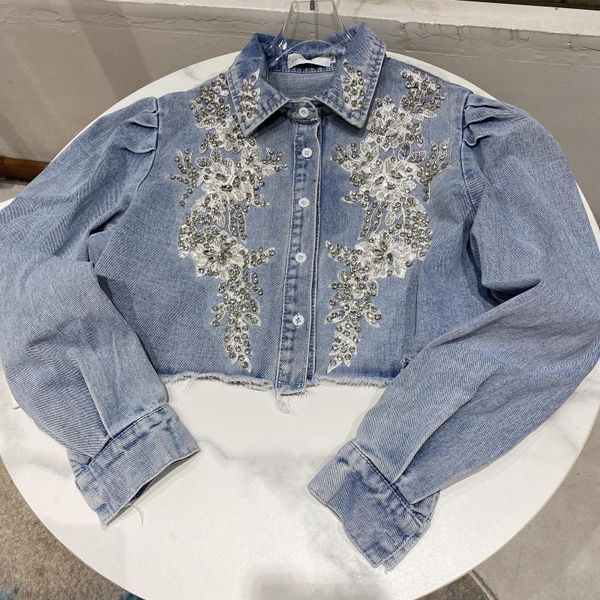 women's jackets women denim jacket 2021 autumn short rhinestone nail bead flower small fragrance design jean coat, Black;brown
women's jackets women denim jacket 2021 autumn short rhinestone nail bead flower small fragrance design jean coat, Black;brown