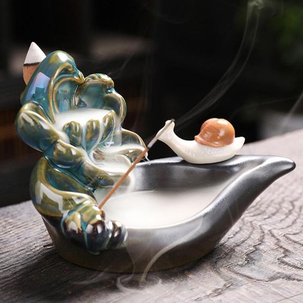fragrance lamps lotus flower teahouse waterfall backflow incense burner with cone ceramic censer
fragrance lamps lotus flower teahouse waterfall backflow incense burner with cone ceramic censer