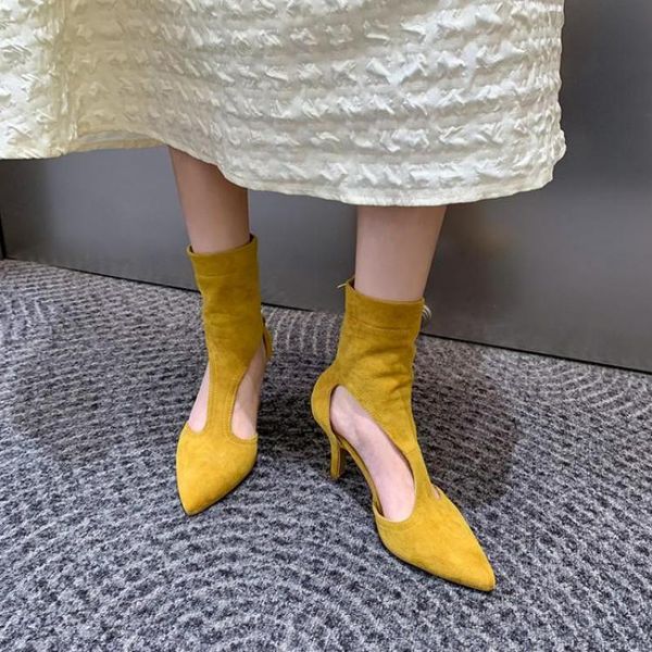 boots 2021 french designers high heeled shoes lady pointed toe thin heels hollow outs short fashion summer botines mujer, Black
boots 2021 french designers high heeled shoes lady pointed toe thin heels hollow outs short fashion summer botines mujer, Black