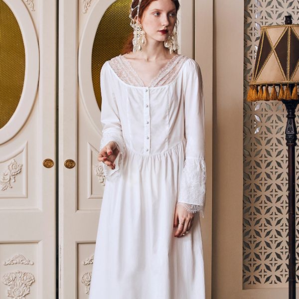 women's sleepwear nightgown cotton white night gown long sleeve nightwear 23qb, Black;red
women's sleepwear nightgown cotton white night gown long sleeve nightwear 23qb, Black;red