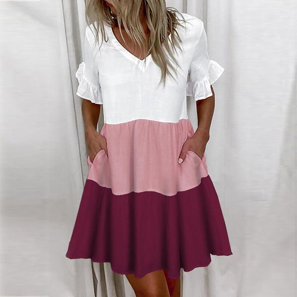 casual dresses ruffles loose v neck dress women summer short sleeve floral print woman plus size 2021 fashion white beach, Black;gray
casual dresses ruffles loose v neck dress women summer short sleeve floral print woman plus size 2021 fashion white beach, Black;gray