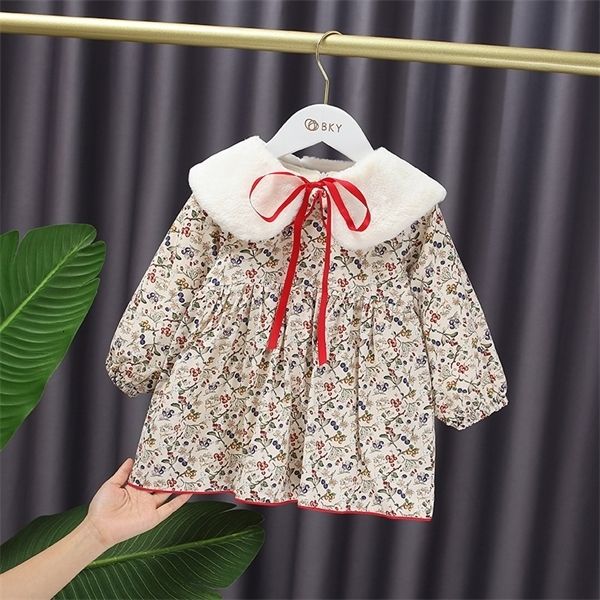 girl's dresses winter baby girls sweet floral long-sleeved children princess dress with thick fur collar bow kids q1117, Red;yellow
girl's dresses winter baby girls sweet floral long-sleeved children princess dress with thick fur collar bow kids q1117, Red;yellow