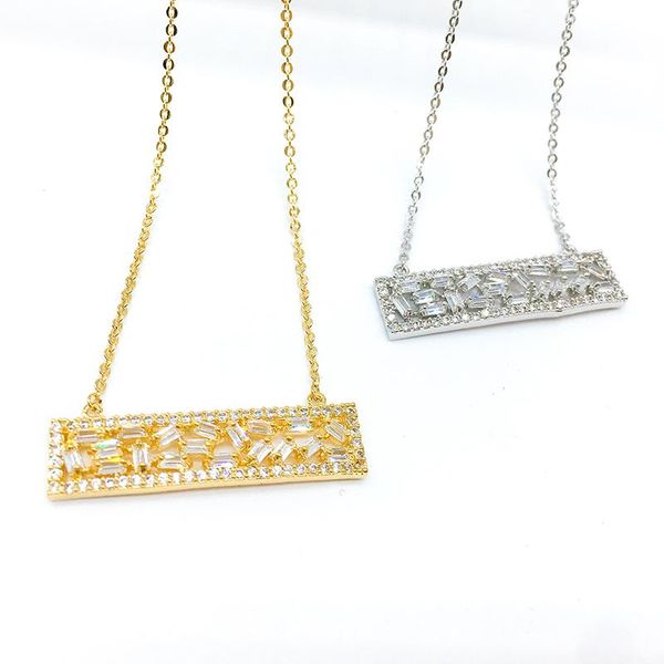 pendant necklaces temperament rectangular woman necklace copper women's accessories fashion collar clavicle chain gift 2021, Silver
pendant necklaces temperament rectangular woman necklace copper women's accessories fashion collar clavicle chain gift 2021, Silver