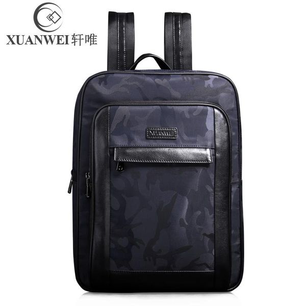 backpack xuanwei fashion black blue camouflage style waterproof nylon with genuine leather big capacity male backpacks (xw-89930)
backpack xuanwei fashion black blue camouflage style waterproof nylon with genuine leather big capacity male backpacks (xw-89930)