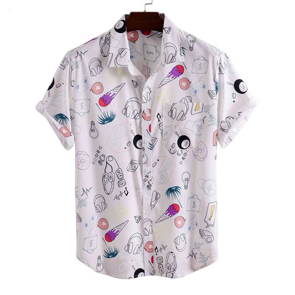 men's casual shirts male hawaiian shirt with short sleeves, fashionable funny style and cartoon pattern, white s, male blouse, large ko, White;black
men's casual shirts male hawaiian shirt with short sleeves, fashionable funny style and cartoon pattern, white s, male blouse, large ko, White;black
