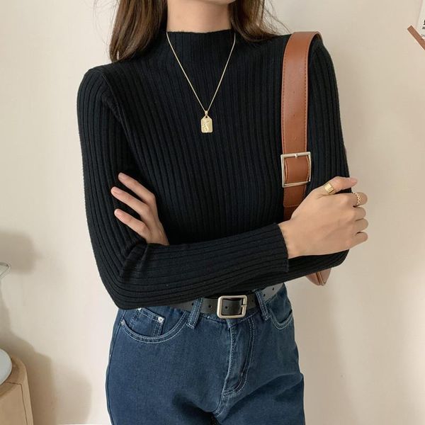 women's sweaters pullover knitted sweater autumn winter clothes high neck long sleeve slim basic solid, White;black
women's sweaters pullover knitted sweater autumn winter clothes high neck long sleeve slim basic solid, White;black