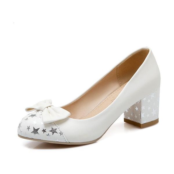 dress shoes plus size round head bow decorated ladies high heels women woman pumps, Black
dress shoes plus size round head bow decorated ladies high heels women woman pumps, Black