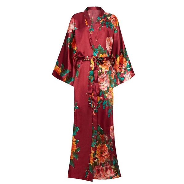 exquisite print flower women wedding robe kimono gown casual intimate soft satin sleepwear elegant burgundy nightgown 6xl women's, Black;red
exquisite print flower women wedding robe kimono gown casual intimate soft satin sleepwear elegant burgundy nightgown 6xl women's, Black;red