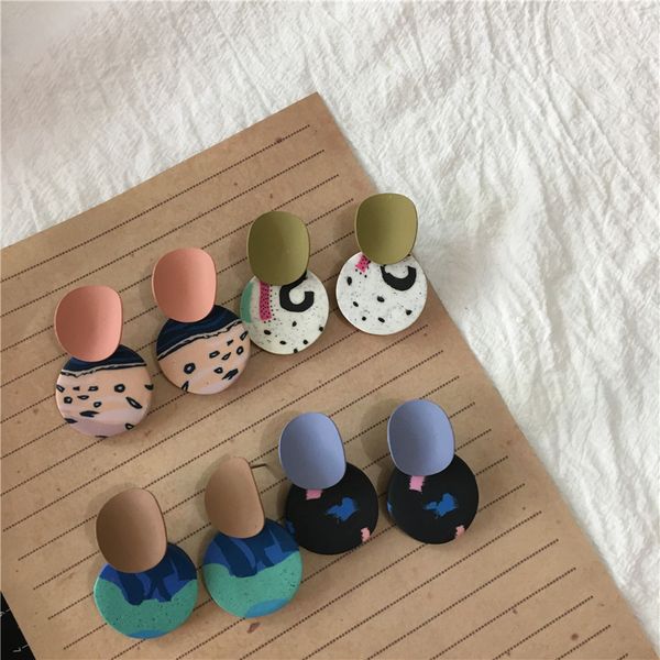 budrovky new unique round multicolor drop earrings for women 2020 fashion polymer clay geometric drop earrings jewelry gift io chan cont, Silver
budrovky new unique round multicolor drop earrings for women 2020 fashion polymer clay geometric drop earrings jewelry gift io chan cont, Silver