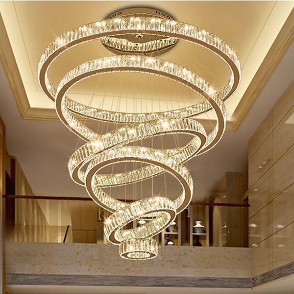 chandeliers modern luxury chandelier lighting diamond ring large stair light led crystal lamp home decoration fixtures ac110v220
chandeliers modern luxury chandelier lighting diamond ring large stair light led crystal lamp home decoration fixtures ac110v220